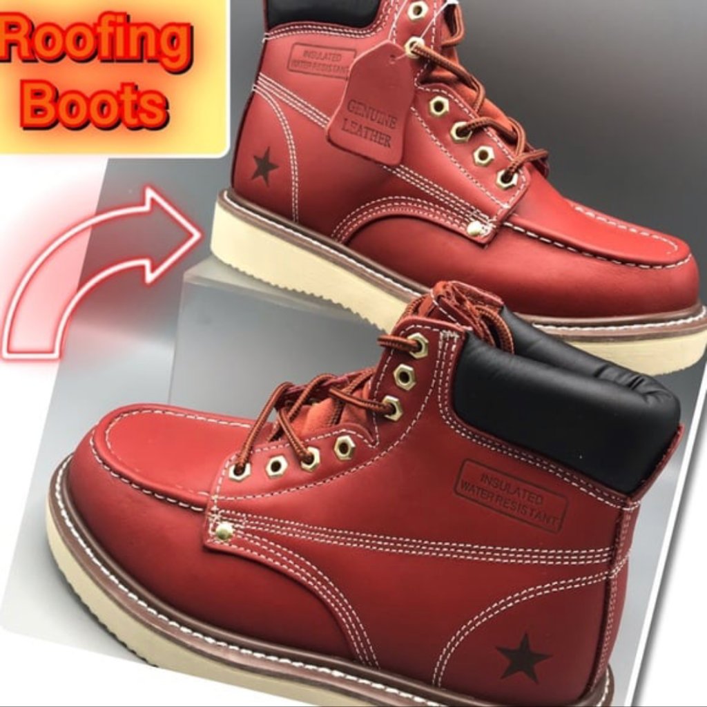 Shoes | Red Wine Full Grain Leather Moctoe Roofing Boots  display picture 1
